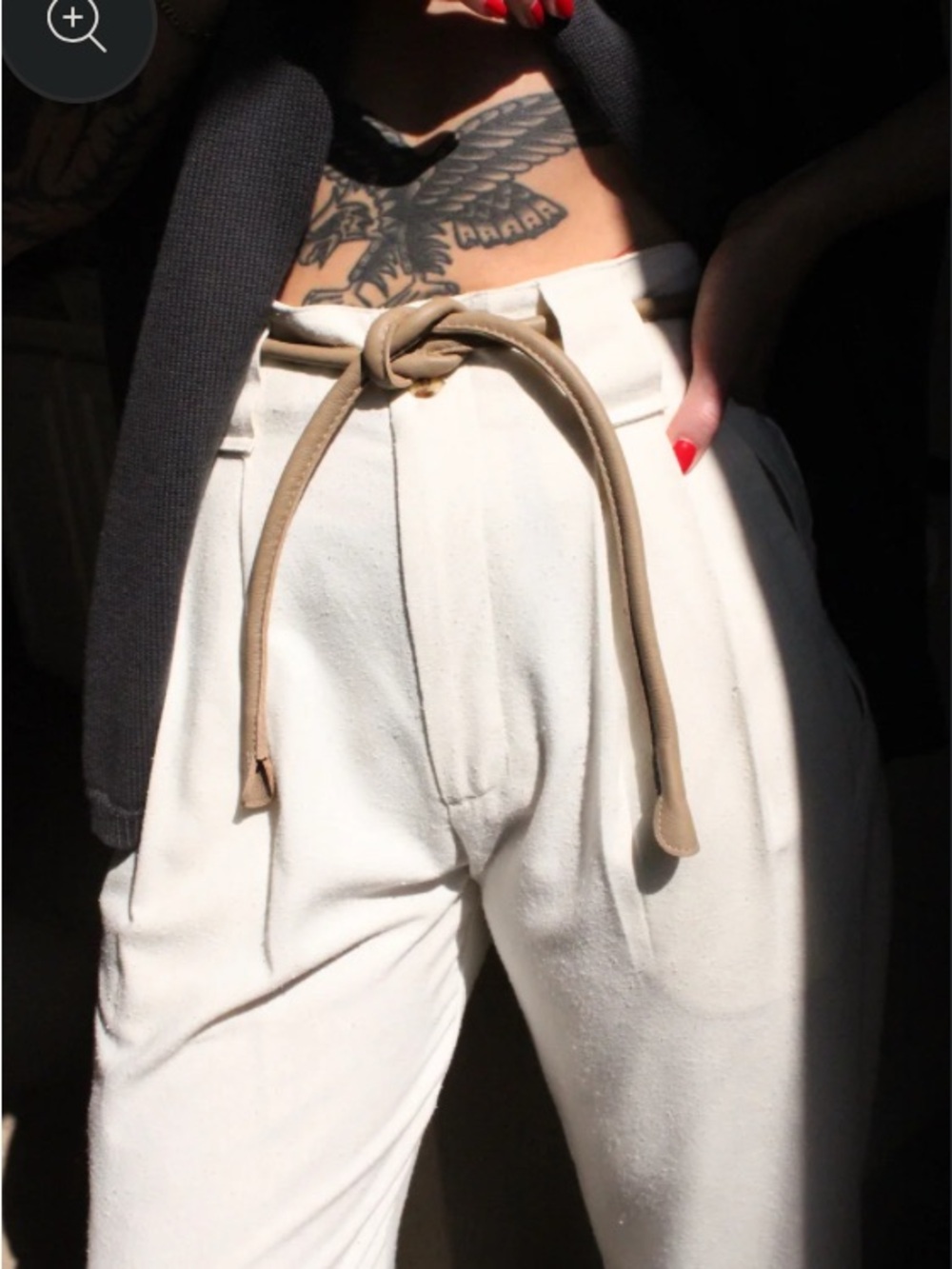 ARE Studio Knot Leather Belt - Dust